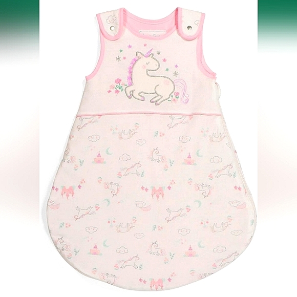 ☆NWT☆Sweet NB Girl ~EMMA'S GARDEN" Unicorn Print Winter Sleep Sack/Blanket Sleep - Picture 3 of 14
